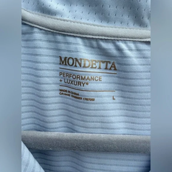 Mondetta Wonen’s Lightweight Sky Blue Quarter-Zip Pullover Shirt Size Large NWOT - Picture 7 of 14
